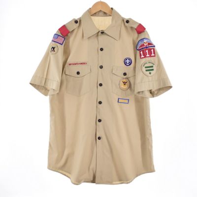 古着 70年代 BOY SCOUTS OF AMERICA 半袖 ボーイスカウトシャツ USA製