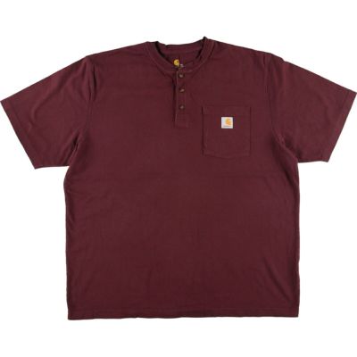 古着 カーハート Carhartt ORIGINAL FIT ヘンリーネック 半袖 ワンポイントロゴポケットTシャツ メンズXL /eaa441988 【中古】 【240427】 【SS2409_50%】