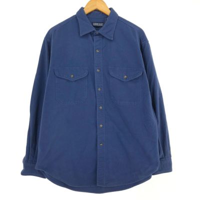 90s ​LANDS' END ランズエンド サーモンピンク 長袖シャツ　L 90s～ LANDS'END ランズエンド オックスフォード カラーボタン