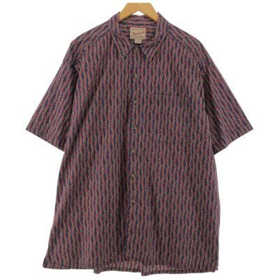 古着 90～00年代 ウールリッチ WOOLRICH 総柄 半袖 コットンシャツ USA製 メンズXXL相当 ヴィンテージ /eaa536538 【中古】 【250412】