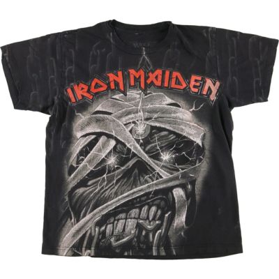 古着 IRON MAIDEN アイアンメイデン 総柄 バンドTシャツ バンT
