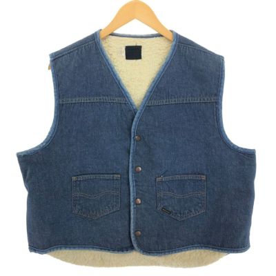 古着 ～90年代 シアーズ Sears ROEBUCKS ローバックス デニムボアベスト メンズXL相当 ヴィンテージ /eaa488194 【中古】 【241007】 ss2503_30