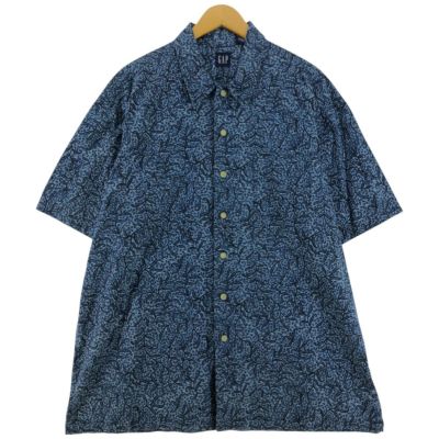 古着 ギャップ GAP 総柄 半袖 ボックスシャツ メンズXL相当 /eaa536572 【中古】 【250412】