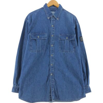 古着 90～00年代 カルバンクライン Calvin klein JEANS 長袖 ボタンダウンデニムシャツ メンズL相当 /eaa536530 【中古】 【250412】