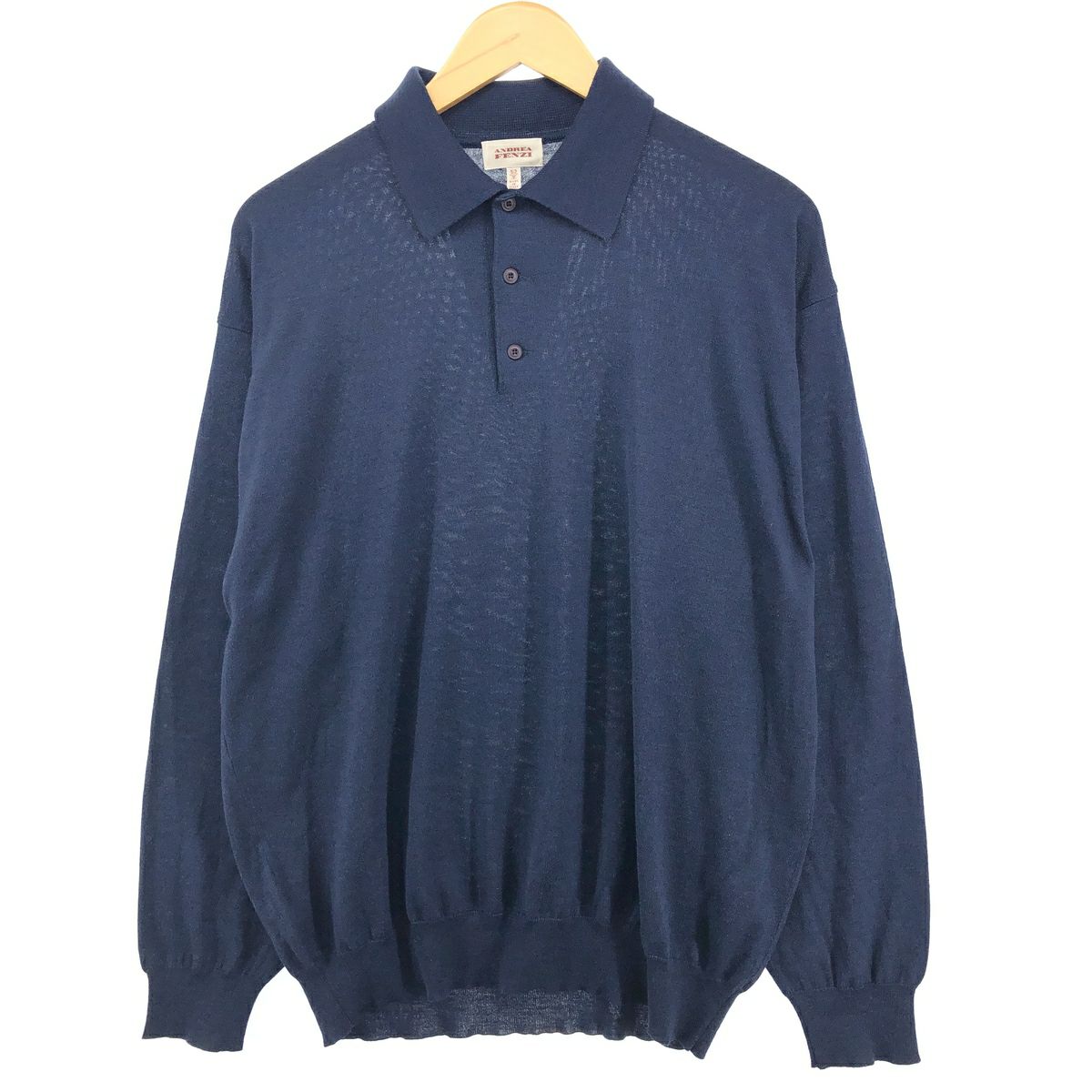 古着 I LEVRIERI ポロニットセーター イタリア製 メンズXL相当