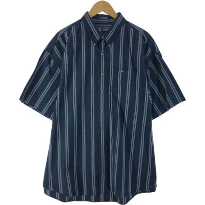 古着 90年代 ラルフローレン Ralph Lauren CHAPS チャップス 半袖 ボタンダウン ストライプシャツ メンズXXL相当 ヴィンテージ /eaa537262 【中古】 【250412】 【SS2509_10】