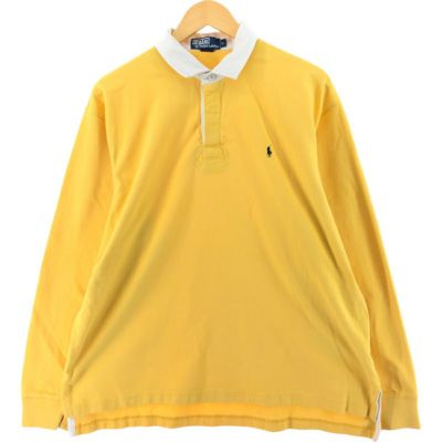 【状態◯】ポロ ラルフローレン 長袖 ラガーシャツ 無地 古着 メンズ 古着 ラルフローレン Ralph Lauren POLO by Ralph Lauren 長袖