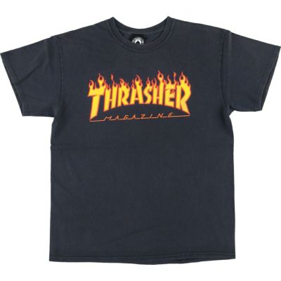 注目ショップ スラッシャー 古着 THRASHER メンズM スケートTシャツ サーフ Tシャツ(半袖+袖なし)
