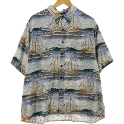 古着 レインスプーナー REYNSPOONER GUY BUFFET 総柄 レーヨン ハワイアンアロハシャツ ハワイ製 メンズXL相当 /eaa537135 【中古】 【250413】