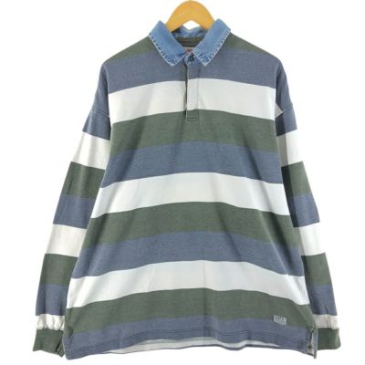 90s Reebok 総柄　ラグビー　希少　長袖　ラガーシャツ　ポロシャツ 90s Reebok 総柄 ラグビー 希少 長袖 ラガーシャツ ポロシャツ