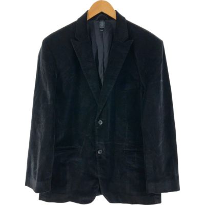 古着 リズクレイボーン Liz Claiborne ピークドラペル ヘリンボーン ベロア コットンテーラードジャケット メンズL相当 /eaa536824 【中古】 【250413】