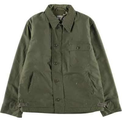 古着 80年代 A-2 バックステンシル ミリタリー デッキジャケット USA製