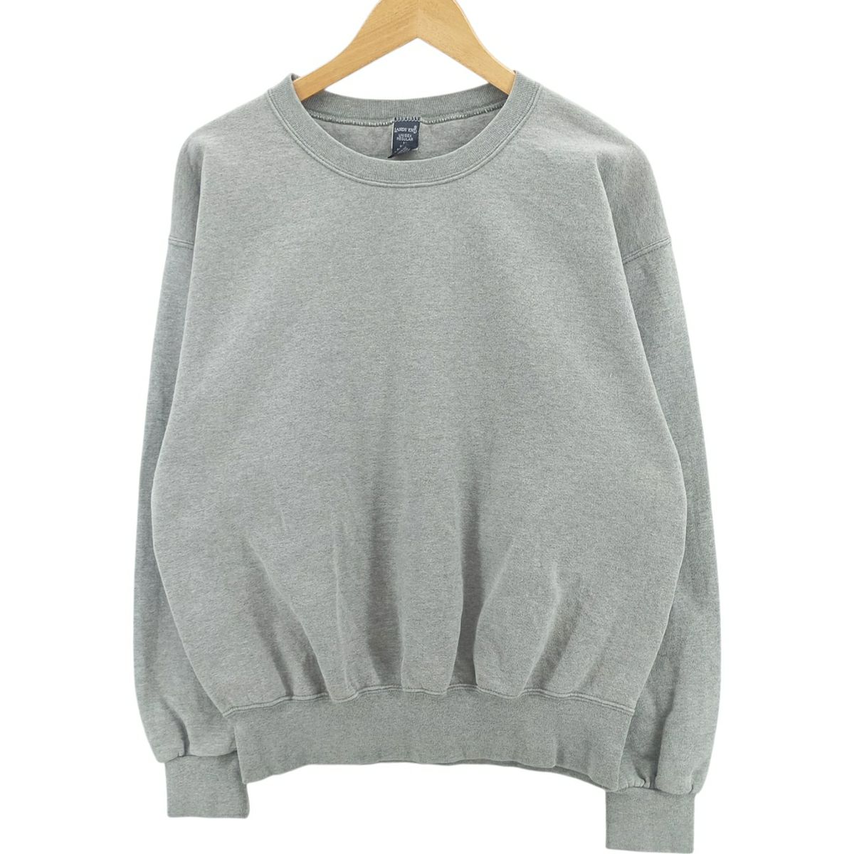 ランズエンド　スウェット　Mサイズ　グレー色 古着 90年代 ランズエンド LANDSEND 無地 ブランクスウェットシャツ