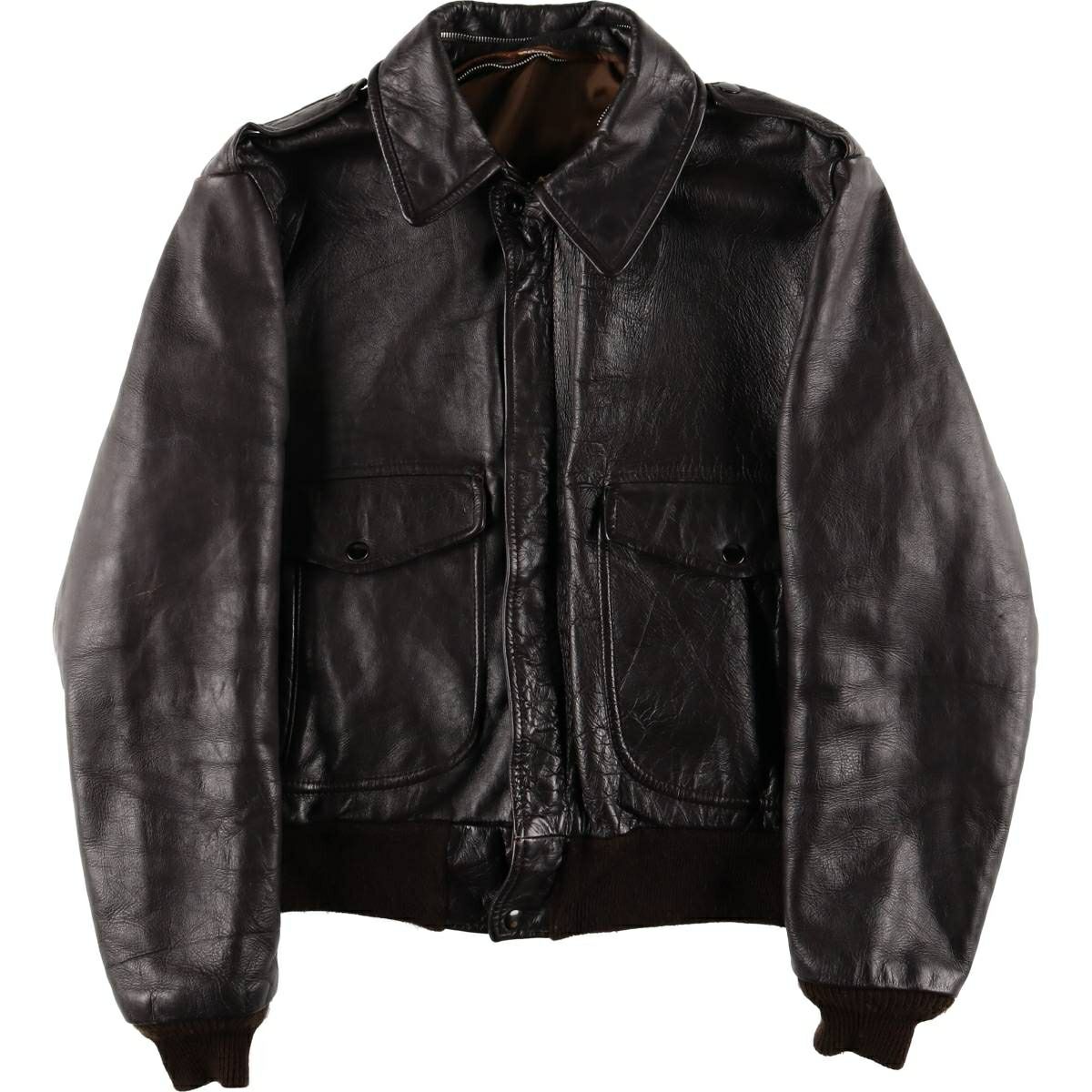 古着 JLC 中綿入り スイングトップタイプ スエードレザー スポーツ