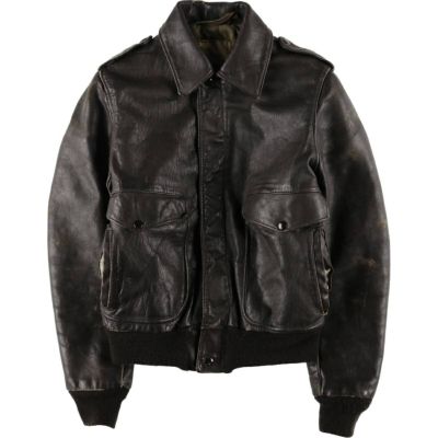 古着 80年代 ショット SCHOTT A-2タイプ 中綿入り レザーフライト