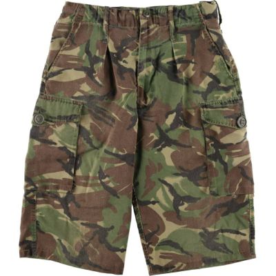 GQ2702◇イギリス軍 : 90's DPMカモショーツ◇M◇カーキ系 良品 90s イギリス軍 DPM 迷彩 カーゴショーツ カモフラ