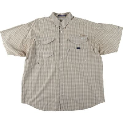 古着 コロンビア Columbia PFG チェック柄 長袖 フィッシング