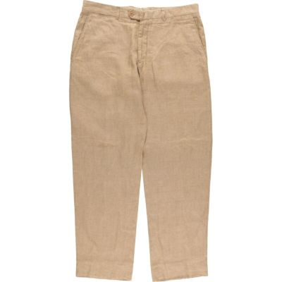 古着 STRUCTURE ツータック リネン×コットンパンツ スラックス メンズ