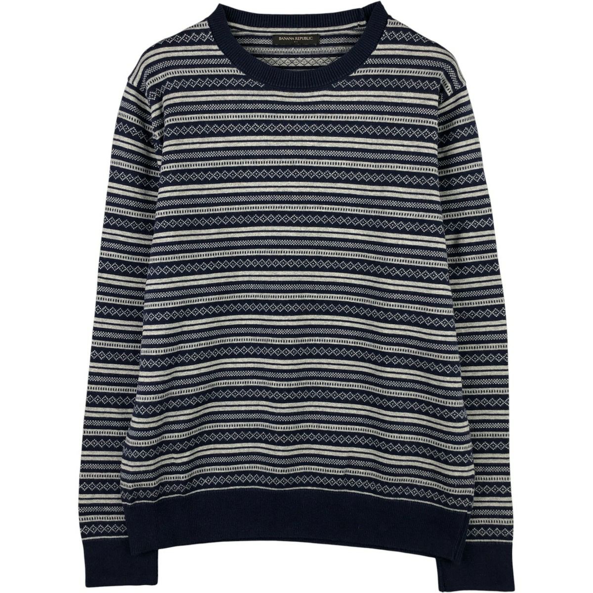 古着 00年代 バナナリパブリック BANANA REPUBLIC 総柄 コットンニット