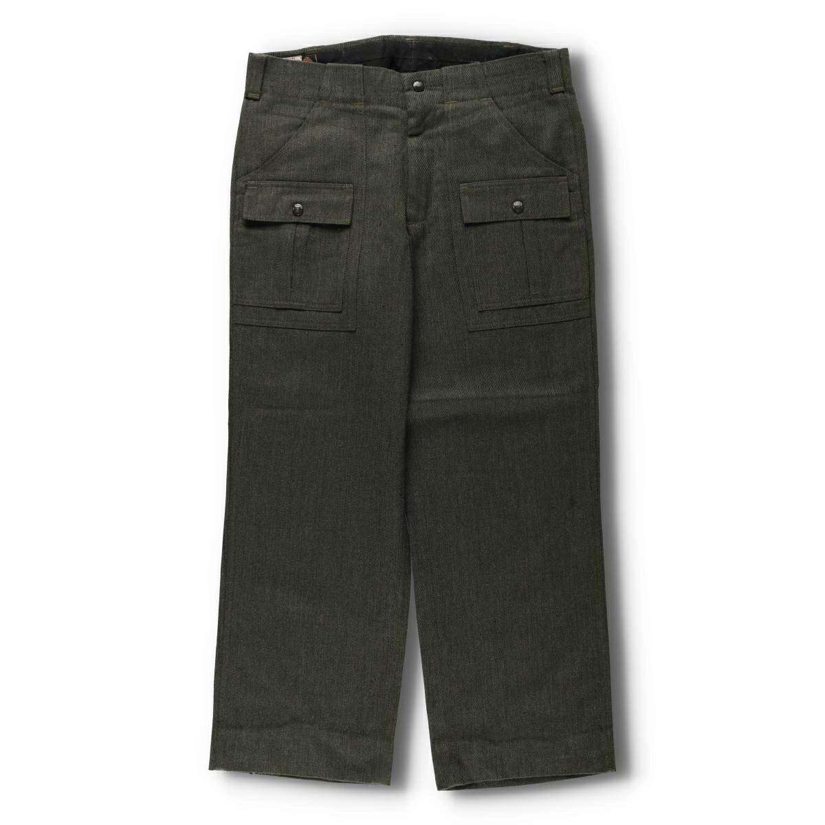 80s USA製 ビンテージ FILSON ティンパンツ オリーブ W34 80s USA製 FILSONフィルソン ウィップコード ウールパンツ オリーブ 34
