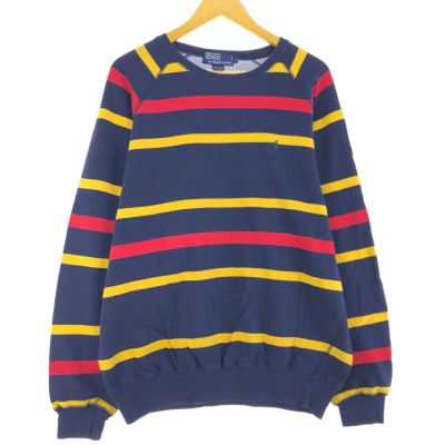 古着 ラルフローレン Ralph Lauren POLO by Ralph Lauren ボーダー柄 スウェットシャツ トレーナー メンズL相当 /eaa494681 【中古】 【241011】