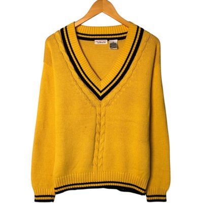 古着 タルボット Talbots ケーブル編み チルデンニットセーター メンズS相当 /eaa449933 【中古】 【250415】 【ADEL/アデル】