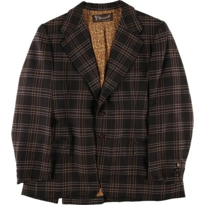 古着 E.Ferrando チェック柄 ウールテーラードジャケット メンズS相当 /eaa536823 【中古】 【250417】