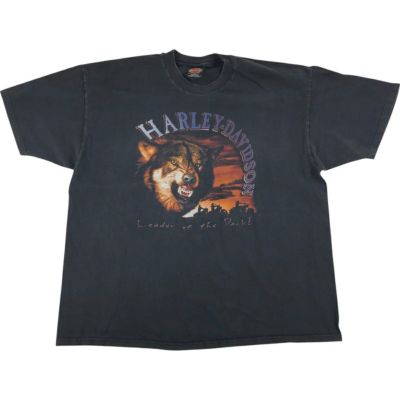 古着 90年代 ハーレーダビッドソン Harley-Davidson Hanes ヘインズ オオカミ柄 モーターサイクル バイクTシャツ USA製 メンズXXL相当 ヴィンテージ /eaa538909 【中古】 【250417】 【GR-SNS】