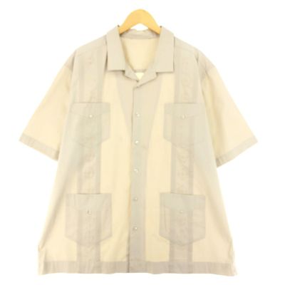 【2024】お歳暮・冬ギフト CAMPOS 古着 半袖 キューバ メキシカンシャツ オープンカラー トップス