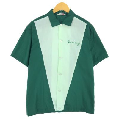 古着 60年代 NAT NAST バックプリント ボウリングシャツ メンズL