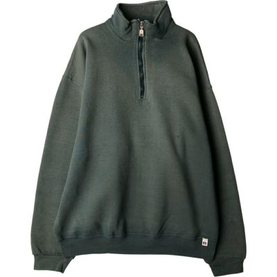 古着 90年代 ラッセル Russell ハーフジップスウェットシャツ