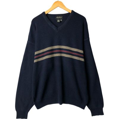 古着 エディーバウアー Eddie Bauer ヘンリーネック コットンニット