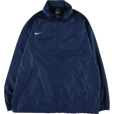 美品ナイキ韓国代表サッカーナイロンジャケット ウィンドブレーカー短丈ネイビー古着 古着 00年代 ナイキ NIKE ナイロンジャケット メンズM相当