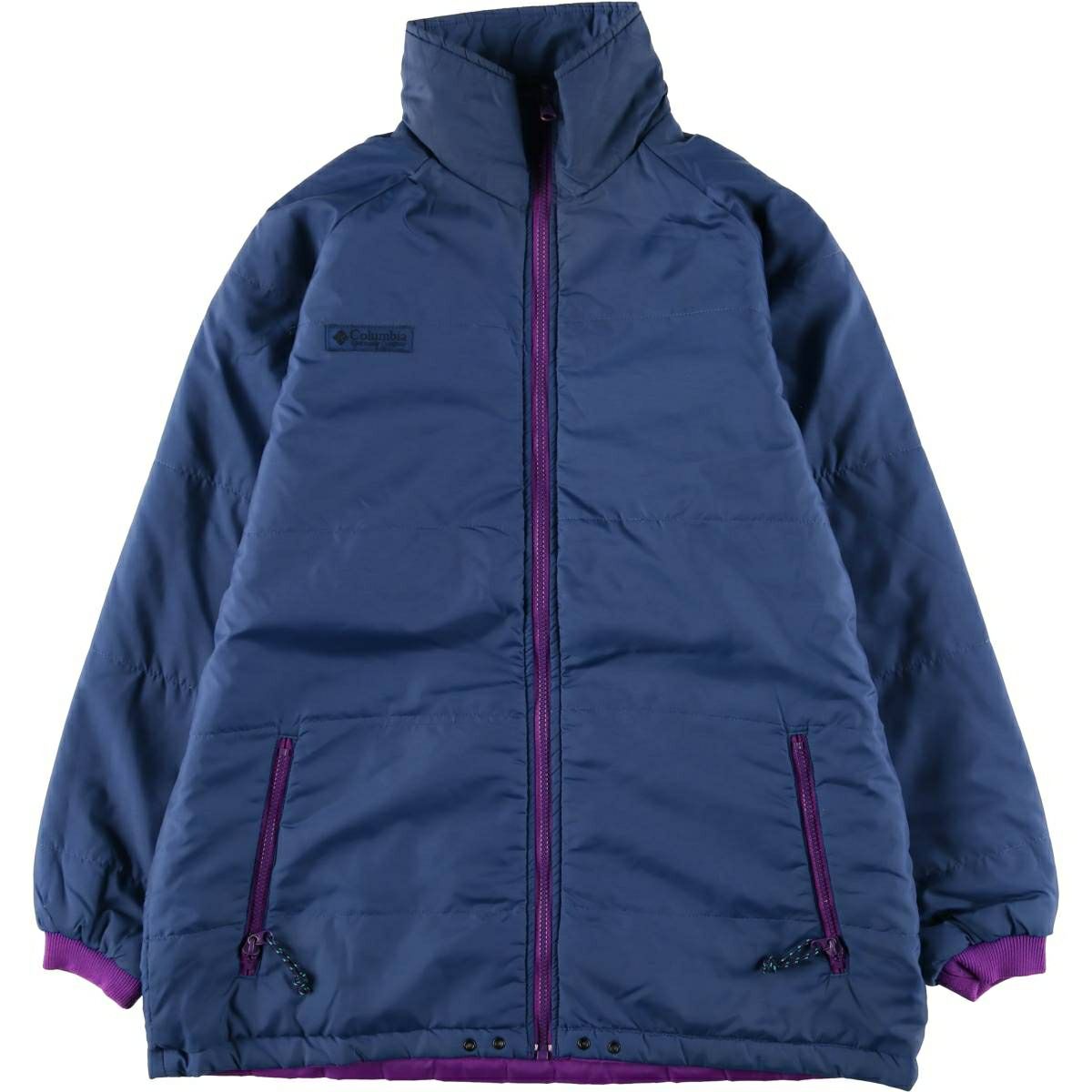 古着 NAPAPIJRI TAPED SEAMS 国旗柄 中綿マウンテンパーカー シェル  