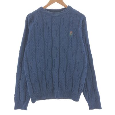 古着 90年代 ラルフローレン Ralph Lauren CHAPS チャップス ケーブル編み コットンニットセーター USA製 メンズXL ヴィンテージ /taa001519 【中古】 【231117】 ss2503_50