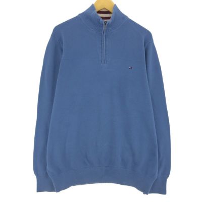 00s Tommy Bahama ハーフジップ コットン ニットセーター メンズ