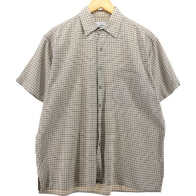 古着 リズクレイボーン Liz Claiborne 総柄 半袖 レーヨンシャツ