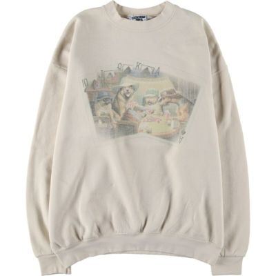 古着 90年代 リー Lee HEAVYWEIGHT ネコ柄 アニマル スウェット