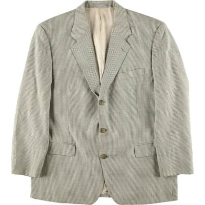 古着 イヴサンローラン Yves Saint Laurent POUR HOMME プールオム チェック柄 テーラードジャケット メンズL相当 /evb010284 【中古】 【250418】