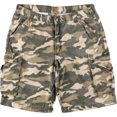 古着 カーハート Carhartt RELAXED FIT 迷彩柄 ダック カーゴ