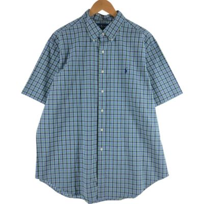 古着 ラルフローレン Ralph Lauren CLASSIC FIT 半袖 ボタンダウン チェックシャツ メンズXL相当 /eaa539493 【中古】 【250419】