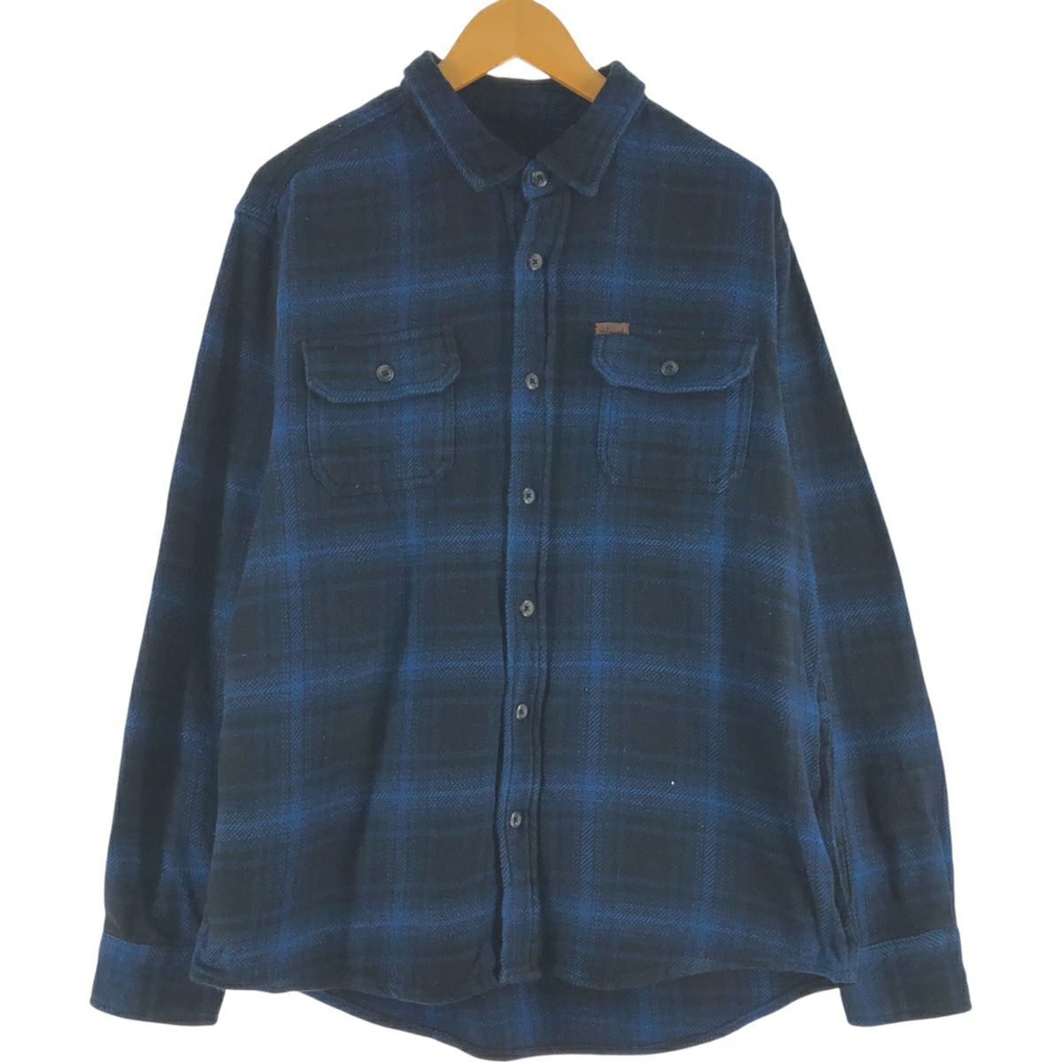 古着 オービス ORVIS オンブレチェック 長袖 ヘビーネルチェックシャツ