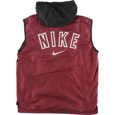 古着 90年代 ナイキ NIKE フード付き ナイロンベスト メンズS