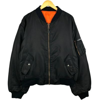 古着 民間品 アルファ ALPHA MA-1タイプ 中綿入り フード付き