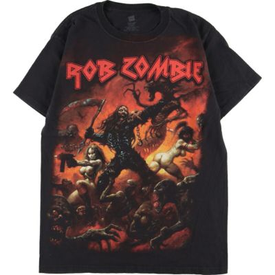 古着 ROB ZOMBIE ロブゾンビ 100% HARDCORE 両面プリント バンドT