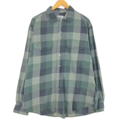 古着 ARMANI EXCHANGE 長袖 ライトネルチェックシャツ メンズL相当 /eaa491249 【中古】 【241014】