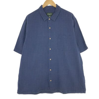 古着 00年代 エディーバウアー Eddie Bauer チェック柄 半袖 リネンシャツ メンズXL /eaa446573 【中古】 【240504】