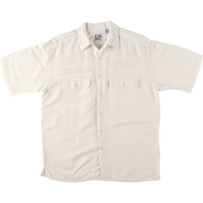 古着 90年代 ギャップ GAP オールドギャップ 半袖 オープンカラー レーヨン×リネンシャツ ボックスシャツ メンズS相当 ヴィンテージ /eaa539769 【中古】 【250420】 【GR-SNS】