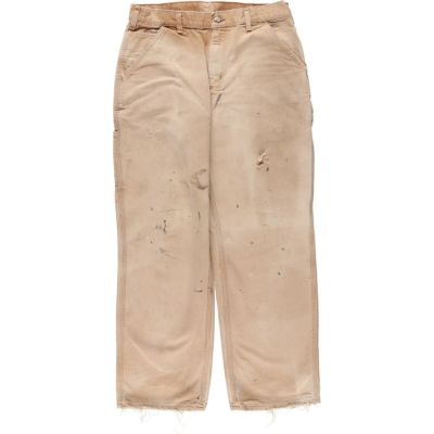 カーハート ダブルニーパンツ Carhartt ペインターパンツ ベージュ 古着 古着 カーハート Carhartt ダブルニー ダックペインターパンツ