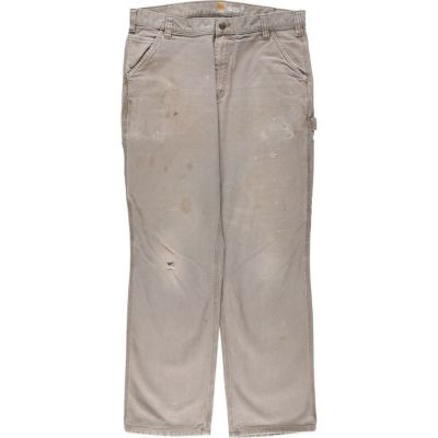 carhartt ワークパンツvintage 古着 90s USA製 Carhartt ブラック ダック Wニー クラッシュ
